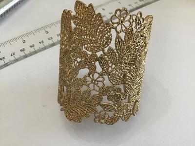 Gold Tone Filagree Cuff