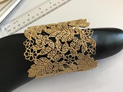 Gold Tone Filagree Cuff