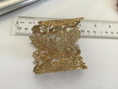 Gold Tone Filagree Cuff