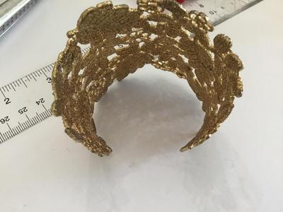 Gold Tone Filagree Cuff
