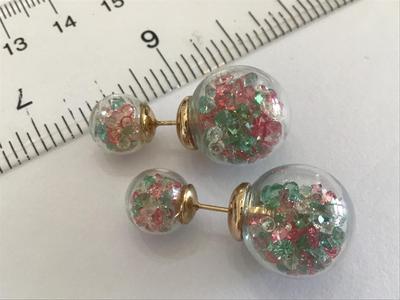 Glass Ball Confetti Earrings