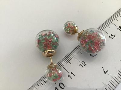 Glass Ball Confetti Earrings