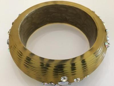 Chunky Bangle Faux Stone