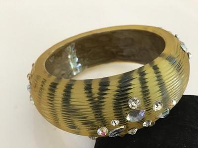 Chunky Bangle Faux Stone