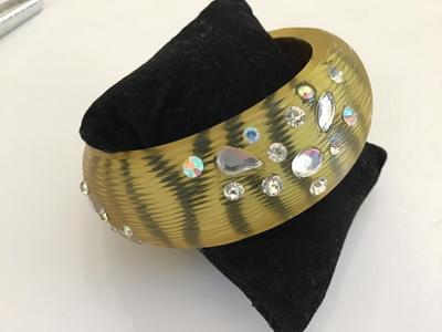 Chunky Bangle Faux Stone