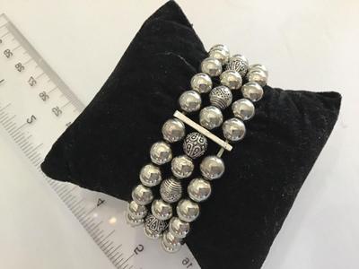 Silver Beaded Bracelet