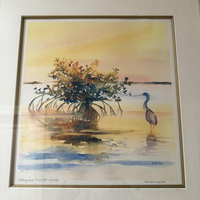 Mangrove Sunset Watercolor Print by Hannah Ineson (DR-BM)