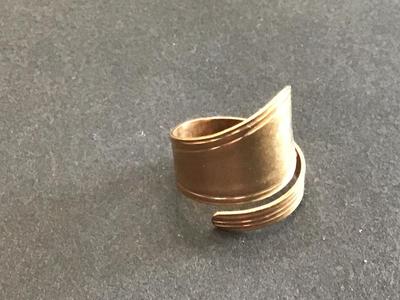 Gold Tone Spoon Ring