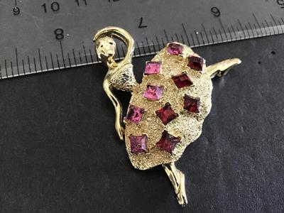 Fabulous Vintage Square Rhinestone Ballerina