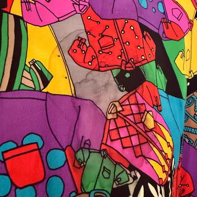 Vibrant & Elegant Vintage Silk Fashions by Oleg Cassini, Annalisa, Harvé Benard, & More (E-HS)