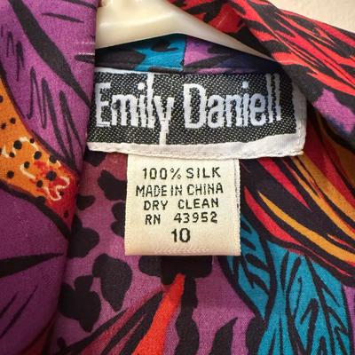 Vibrant & Elegant Vintage Silk Fashions by Oleg Cassini, Annalisa, Harvé Benard, & More (E-HS)