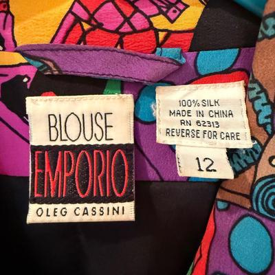 Vibrant & Elegant Vintage Silk Fashions by Oleg Cassini, Annalisa, Harvé Benard, & More (E-HS)