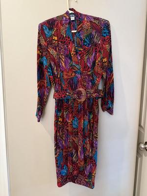 Vibrant & Elegant Vintage Silk Fashions by Oleg Cassini, Annalisa, Harvé Benard, & More (E-HS)