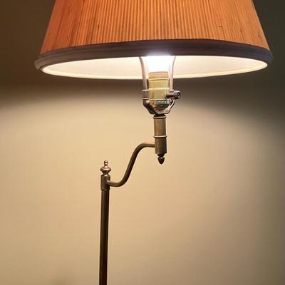 C771 Three Tier Mahogany Night Stand With Intergrated Brass Lamp