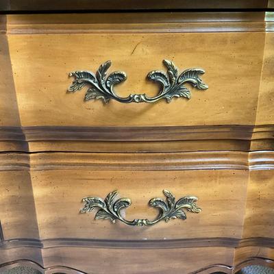 C773 Two Drawer French Provincial Nightstand