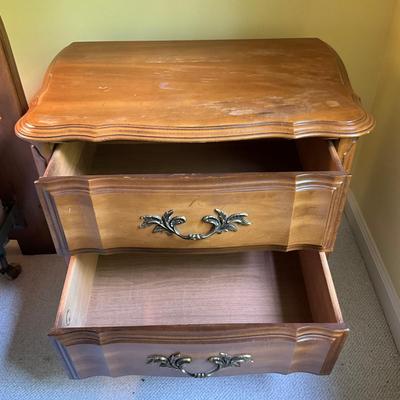 C773 Two Drawer French Provincial Nightstand