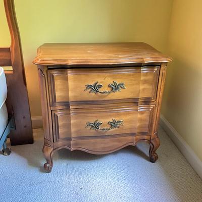 C773 Two Drawer French Provincial Nightstand