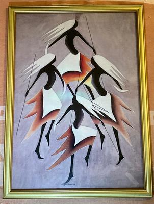 C785 Framed Abstract Print By Nuwa Wamala Nnyanzi