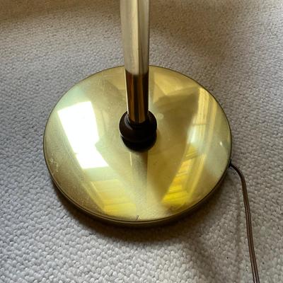 C786 Vintage Mid Century brass Plated Gooseneck Floor Lamp