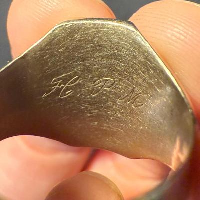 1931 Octagonal 10K White Gold Ring (K-HS)