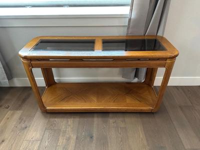 GLASS TOP SOFA TABLE