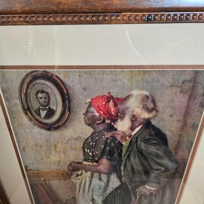 LOT 4D: " Contemplating Lincoln", "The Banjo Player" Prints and More