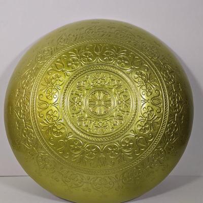 LOT 9D: Vintage Decorative Bowl, Cloisonne Bud Vase, and Brass Tea-Lite Lamp