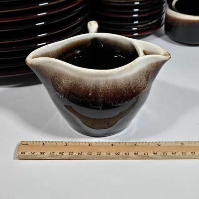 LOT 25D: Large Collection of Pfaltzgraff and Other Named Brown Drip Pottery Ware
