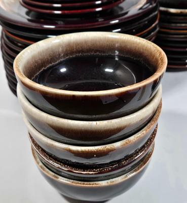 LOT 25D: Large Collection of Pfaltzgraff and Other Named Brown Drip Pottery Ware