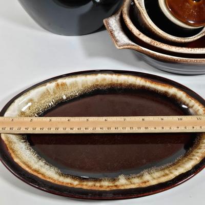 LOT 26D: Multiple Pieces of Pfaltzgraff and Other Named Brown Drip Pottery Ware