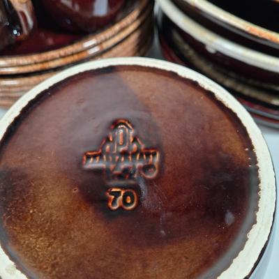LOT 27D: Multiple Pieces of Pfaltzgraff and Other Named Brown Drip Pottery Ware
