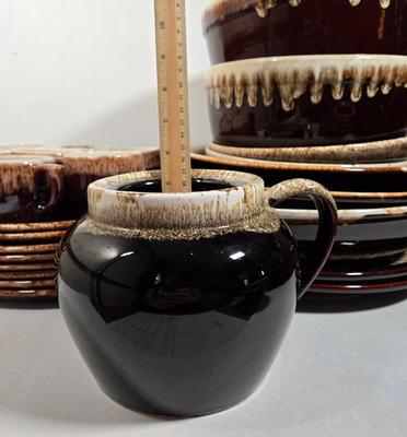 LOT 27D: Multiple Pieces of Pfaltzgraff and Other Named Brown Drip Pottery Ware