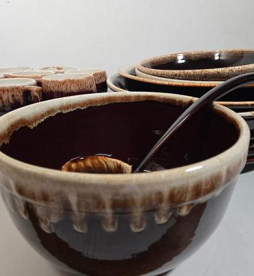 LOT 27D: Multiple Pieces of Pfaltzgraff and Other Named Brown Drip Pottery Ware