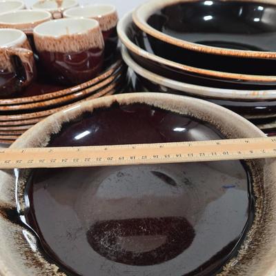 LOT 27D: Multiple Pieces of Pfaltzgraff and Other Named Brown Drip Pottery Ware