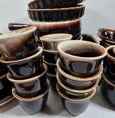 LOT 28D: Various Pieces of Pfaltzgraff and Other Named Brown Drip Pottery Ware