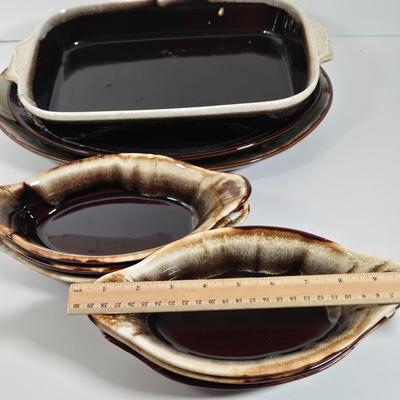 LOT 28D: Various Pieces of Pfaltzgraff and Other Named Brown Drip Pottery Ware