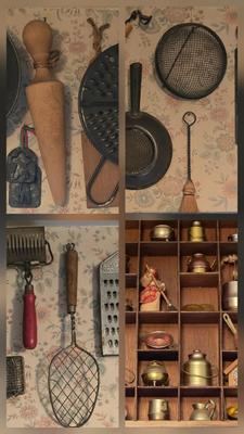 LOT 32K: Various Pieces of Vintage Kitchen Tools Used for Wall Decor and More
