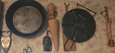 LOT 32K: Various Pieces of Vintage Kitchen Tools Used for Wall Decor and More