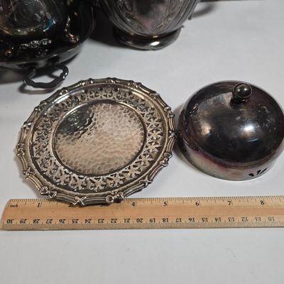 LOT 34D: Huge Lot of Silver Plated Pieces and More