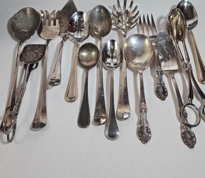 LOT 34D: Huge Lot of Silver Plated Pieces and More