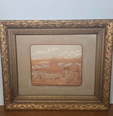 LOT 54X: Unique Framed 3D Artwork Depicting the Landscape of Jerusalem's Old City