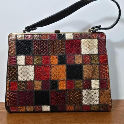 LOT 60X: Collection of Hand Bags Including Snake Skin-Like Bag, Vintage Macrame Wristlet, Black Beaded Bag, and More