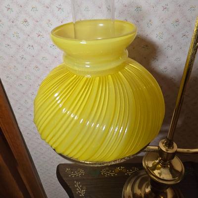 LOT 63X: Vintage Spindle Back Chair, Side Table, and Vintage Lamp