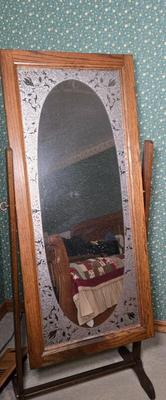 LOT 64X: Full Length Mirror on Stand