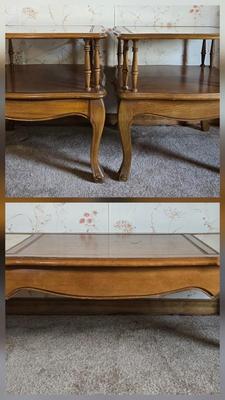 LOT 107L: Coffee Table and 2 End Tables