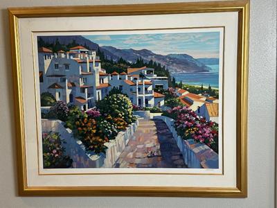Framed "Mijas" Signed & Numbered by Howard Behrens.