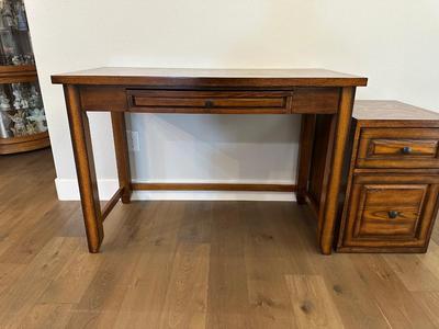 COMPUTER DESK WITH FILE CABINET AND CHAIR
