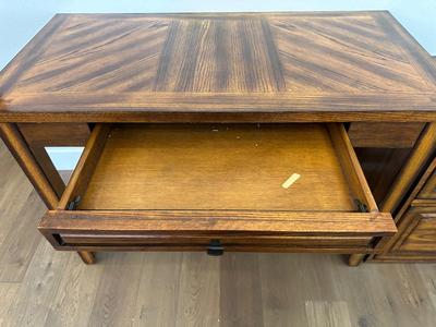 COMPUTER DESK WITH FILE CABINET AND CHAIR
