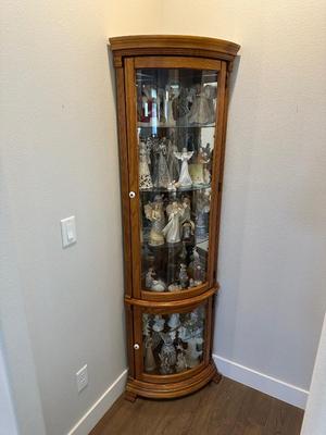 CORNER LIGHTED CURIO CABINET