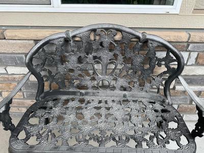 CAST IRON PATIO BENCH
